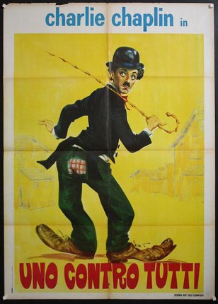 a poster of a man with a cane