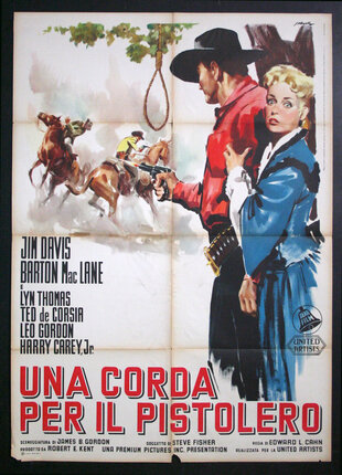 a movie poster of a man and woman holding a lasso