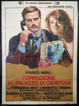 a movie poster of a man holding a book and a phone