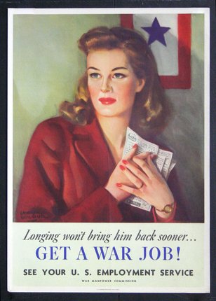 a woman holding papers and a flag