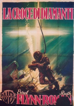 a poster of a diver