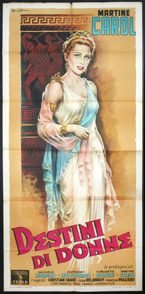 a poster of a woman in a dress