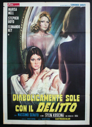 a movie poster with a woman in a bathtub