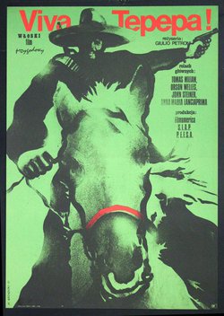 a poster of a man riding a horse