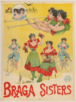 a poster of women playing instruments