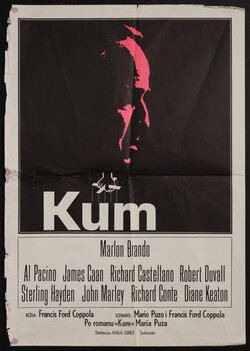 a poster of a man's face in profile