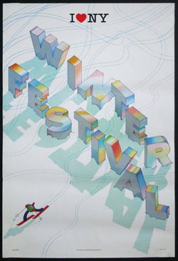 a poster with a colorful text