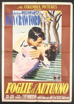 a movie poster with a man and woman kissing
