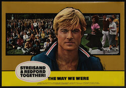 movie poster with a man with blonde hair and a crowd of people