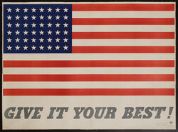 poster with the American flag