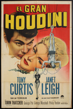 a movie poster with a man and woman face
