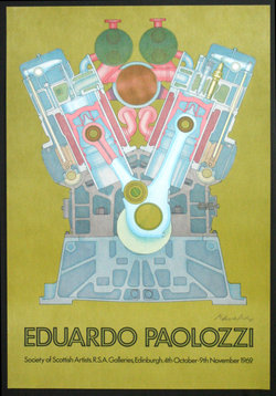 a poster of the inner-workings of an engine or machine