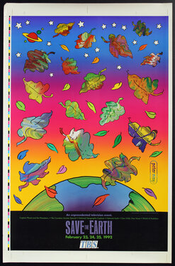 a poster of leaves and earth