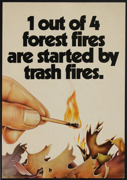a poster with a hand holding a match