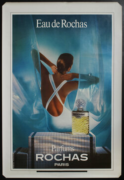 a poster of a woman in a bathing suit
