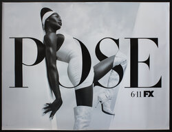 a poster of a woman posing for a picture