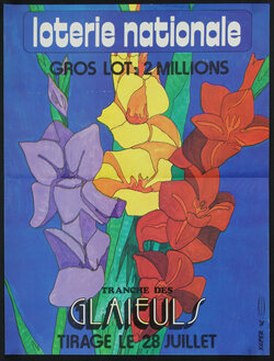 a poster with flowers on it
