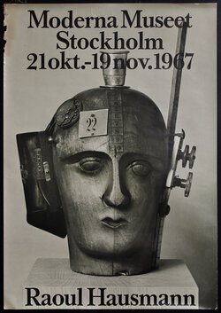 poster photograph of a robot head sculpture 