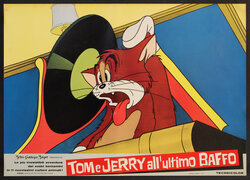 a cartoon of a cat with his tongue out and a vinyl record