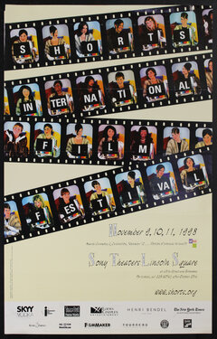 poster with film strip with woman on it