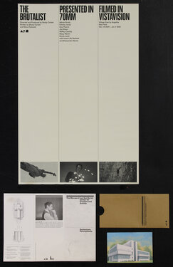 poster with photos and some other marketing material