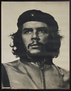 poster with Che Guevara portrait.