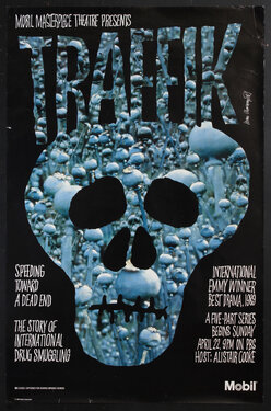 a poster of a skull