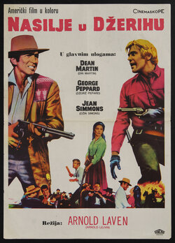 a movie poster with two men holding guns