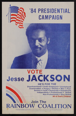 Vote Jesse Jackson Join the Rainbow Coalition - '84 Presidential Campaign
