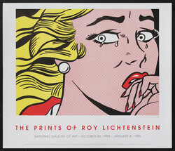 a poster of a crying woman
