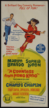 a movie poster with a woman and a man running