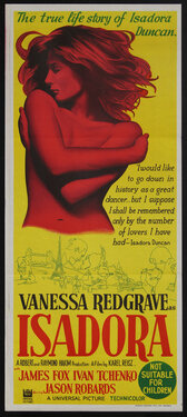 a movie poster of a topless woman with her arms folded around her chest