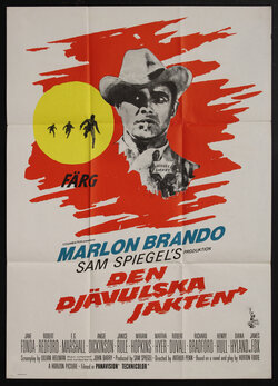 a movie poster with a man smoking a cigarette and wearing a cowboy hat and a sheriff's star badge