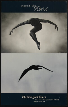 New York Times poster with a dancer and seagull.