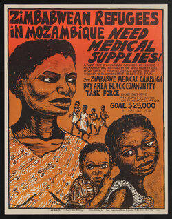a poster of a woman with children