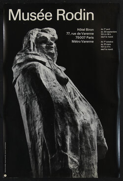 a poster of a sculpture