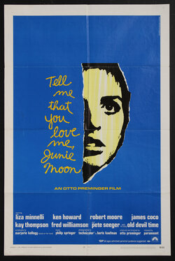 movie poster with a face and a blue background
