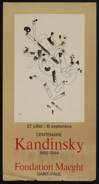 poster with a drawing abstract shapes